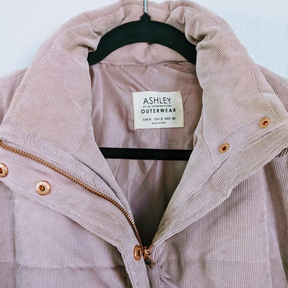Ashley by 26 International Ribbed Pink Puffer Jacket - Picture 7 of 10
